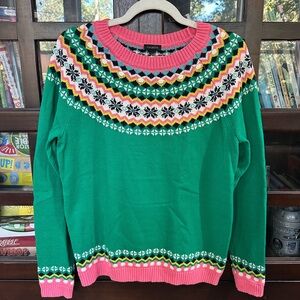 Talbots Multicolor Fair Isle Sweater